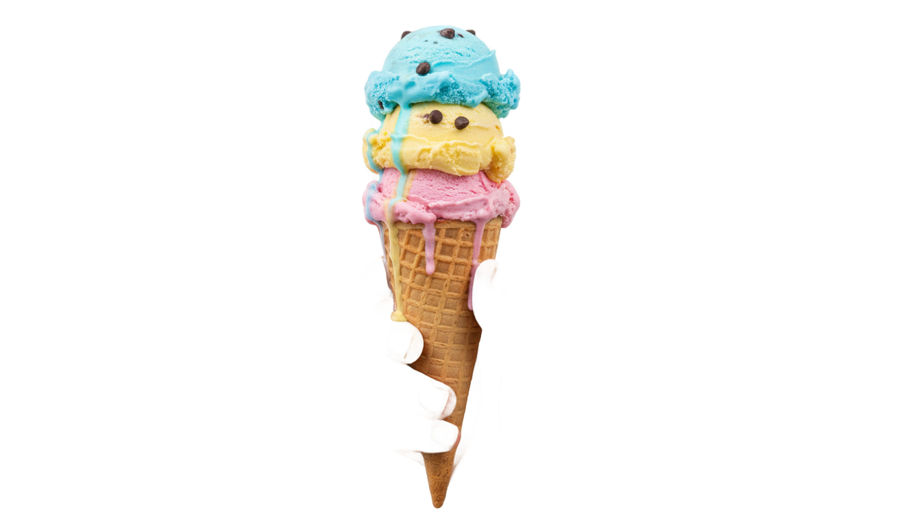 hand holding ice cream cone png PNG transparent background