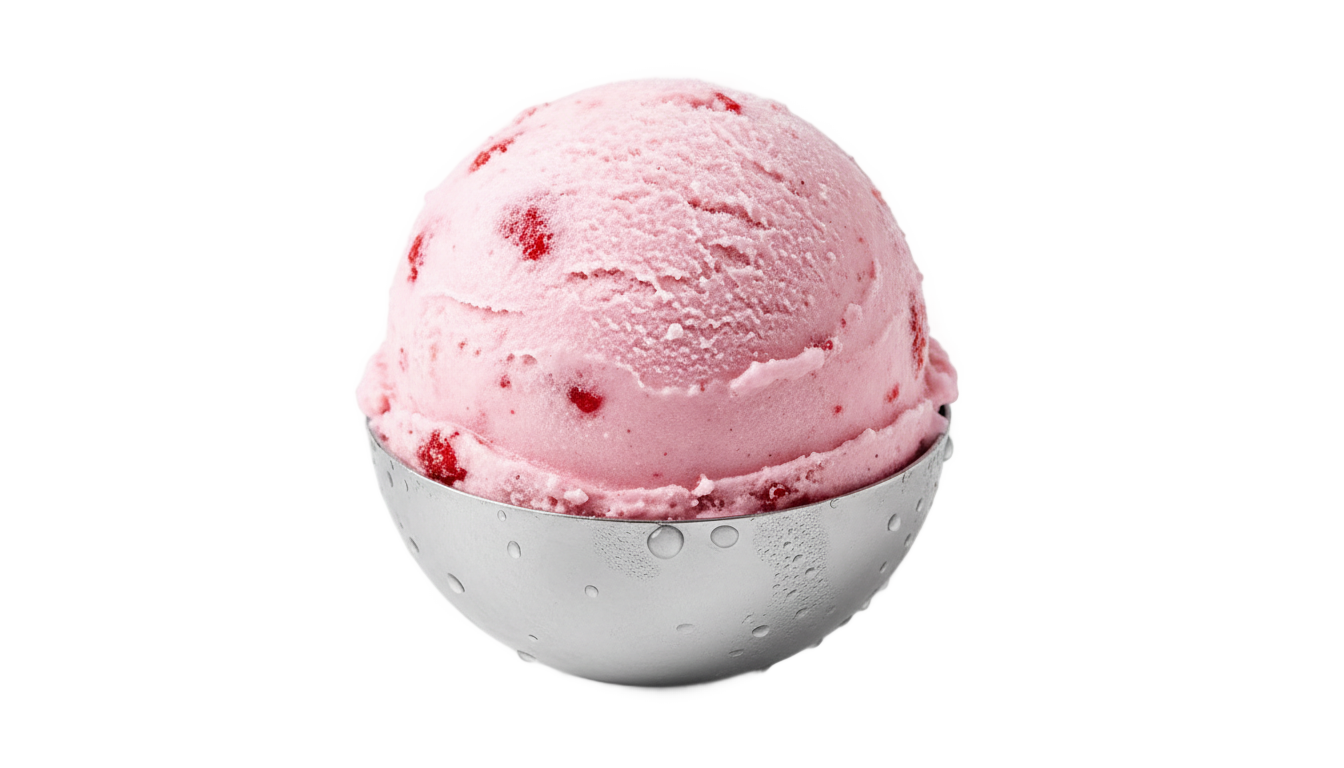 strawberry ice cream scoop png PNG transparent background