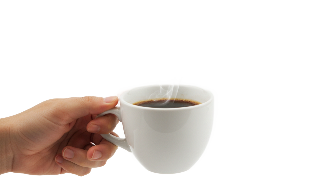 hand holding coffee cup png PNG transparent background