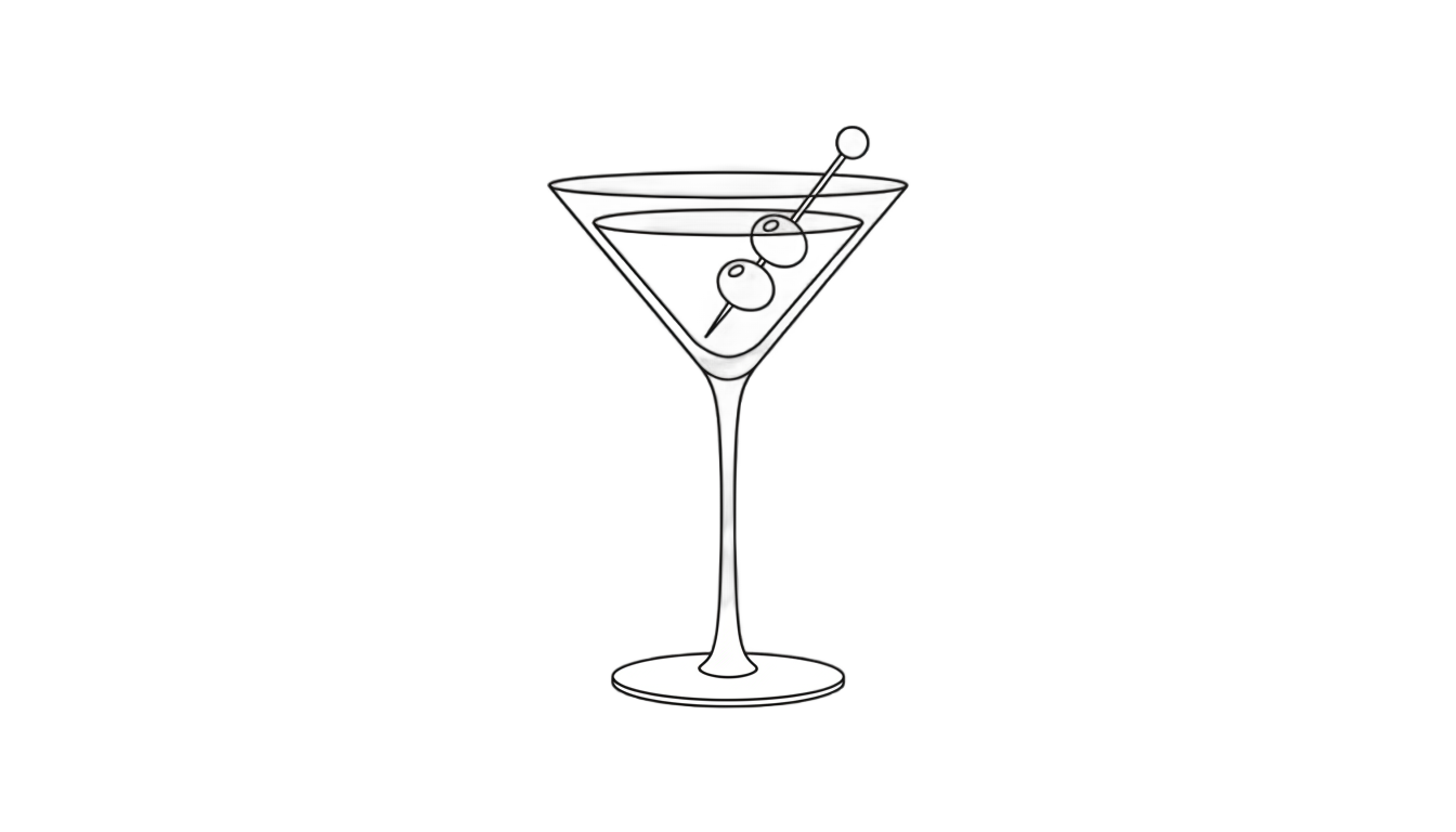 cocktail outline png PNG transparent background