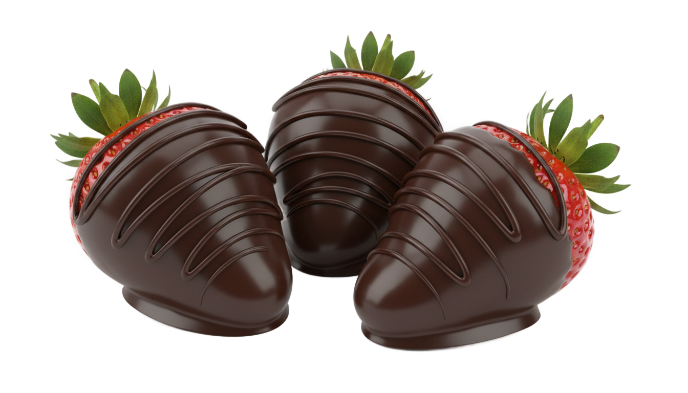 chocolate covered strawberries png PNG transparent background