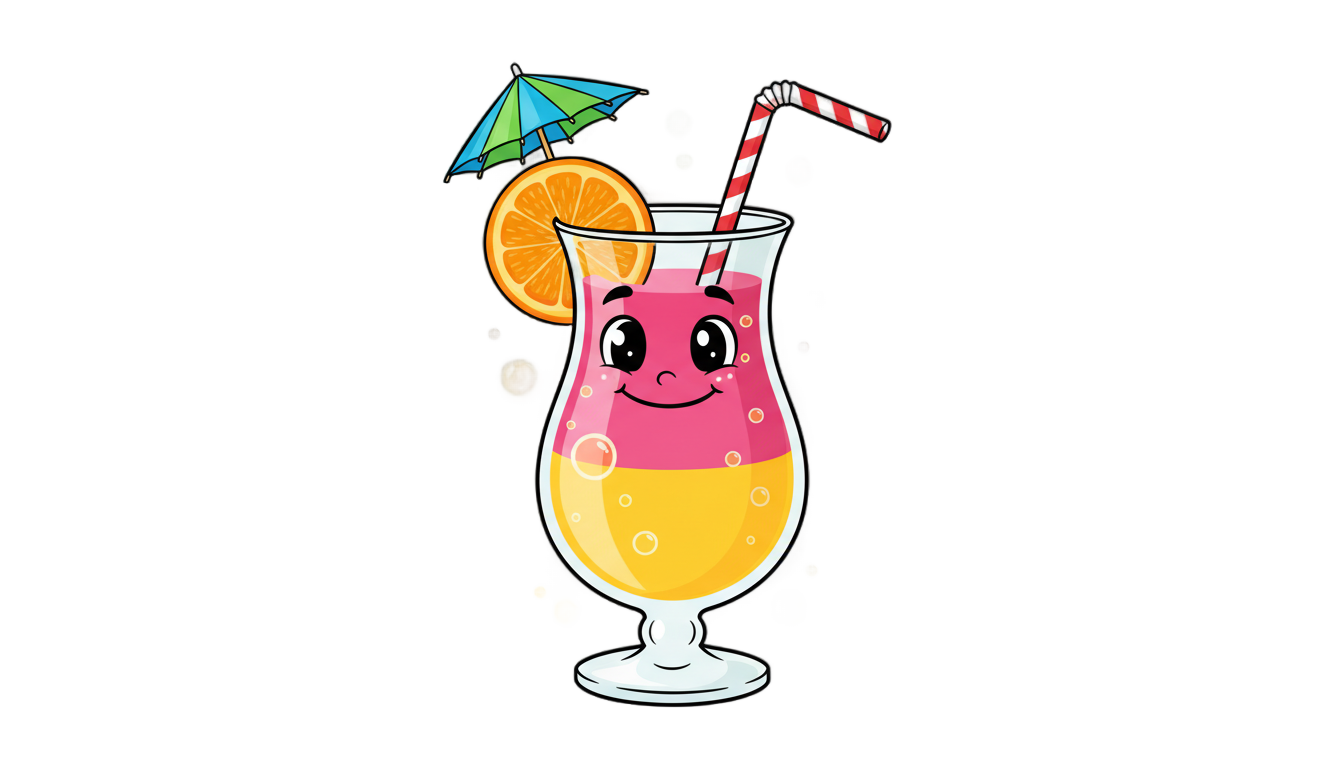 cocktail cartoon png PNG transparent background