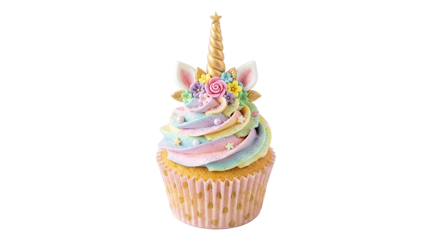 unicorn cupcake png PNG transparent background