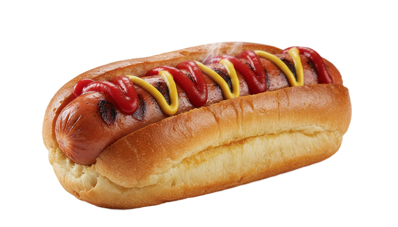 tender juicy hotdog png PNG transparent background