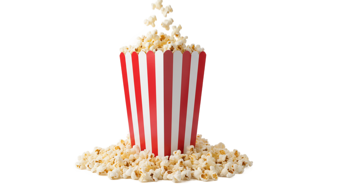 double good popcorn png PNG transparent background