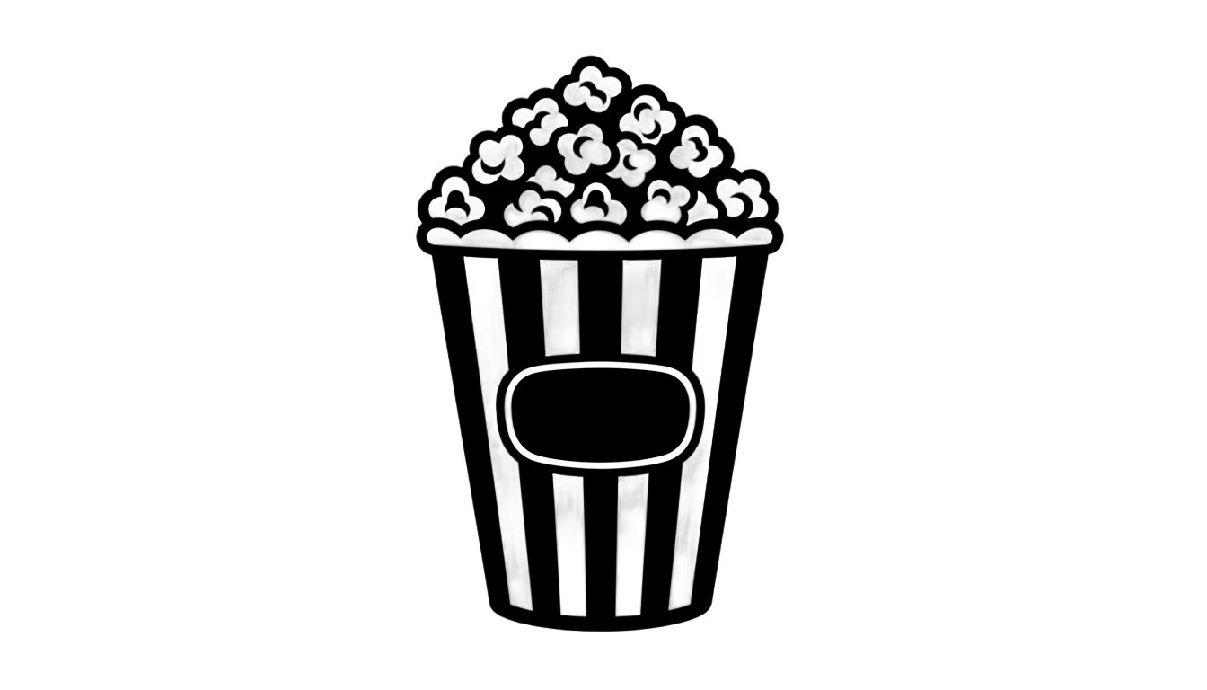 popcorn silhouette png PNG transparent background
