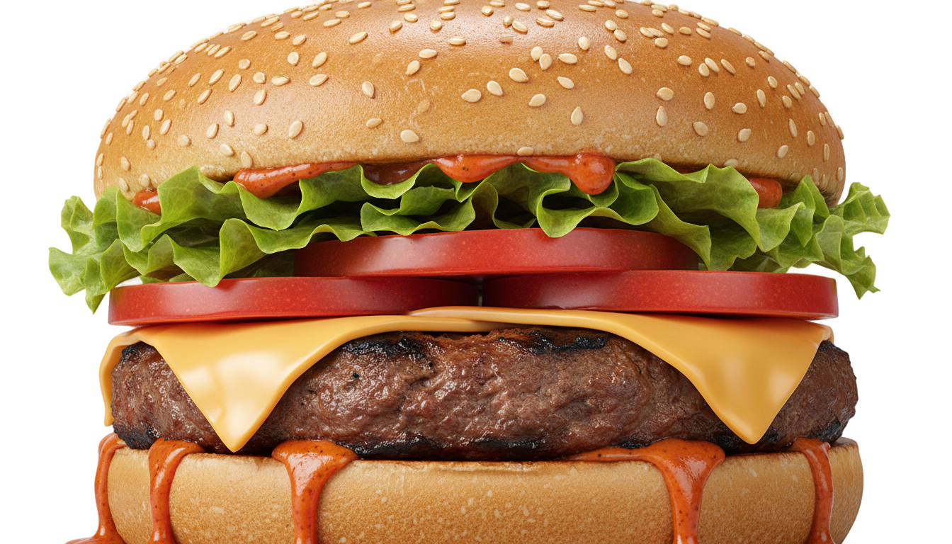 peri peri burger png PNG transparent background