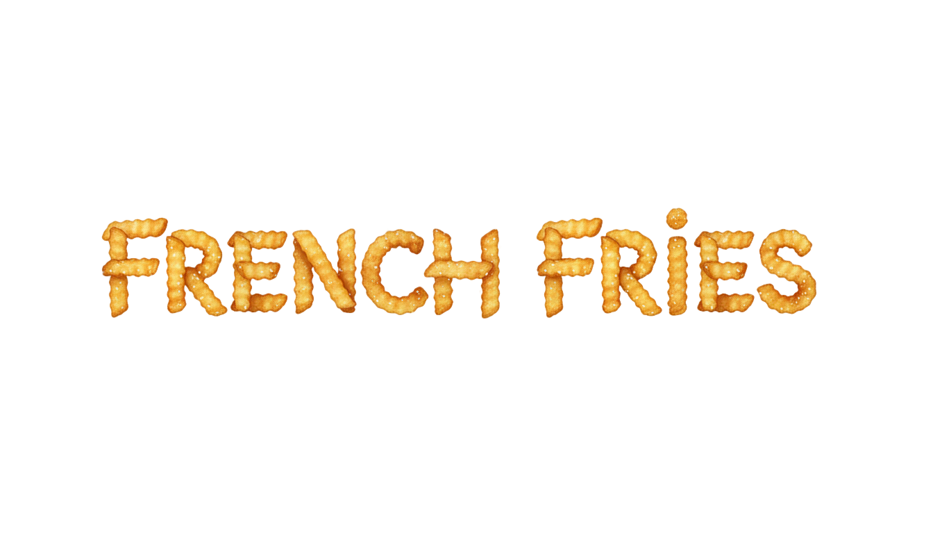french fries text png PNG transparent background