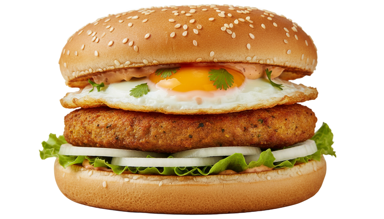 anda shami burger png PNG transparent background