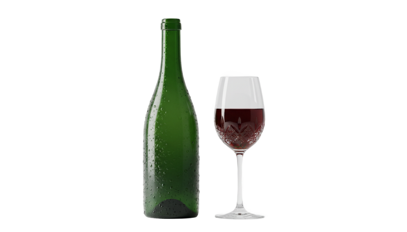 wine bottle and glass png PNG transparent background
