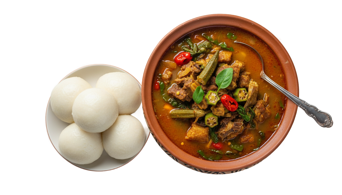 fufu and light soup png PNG transparent background