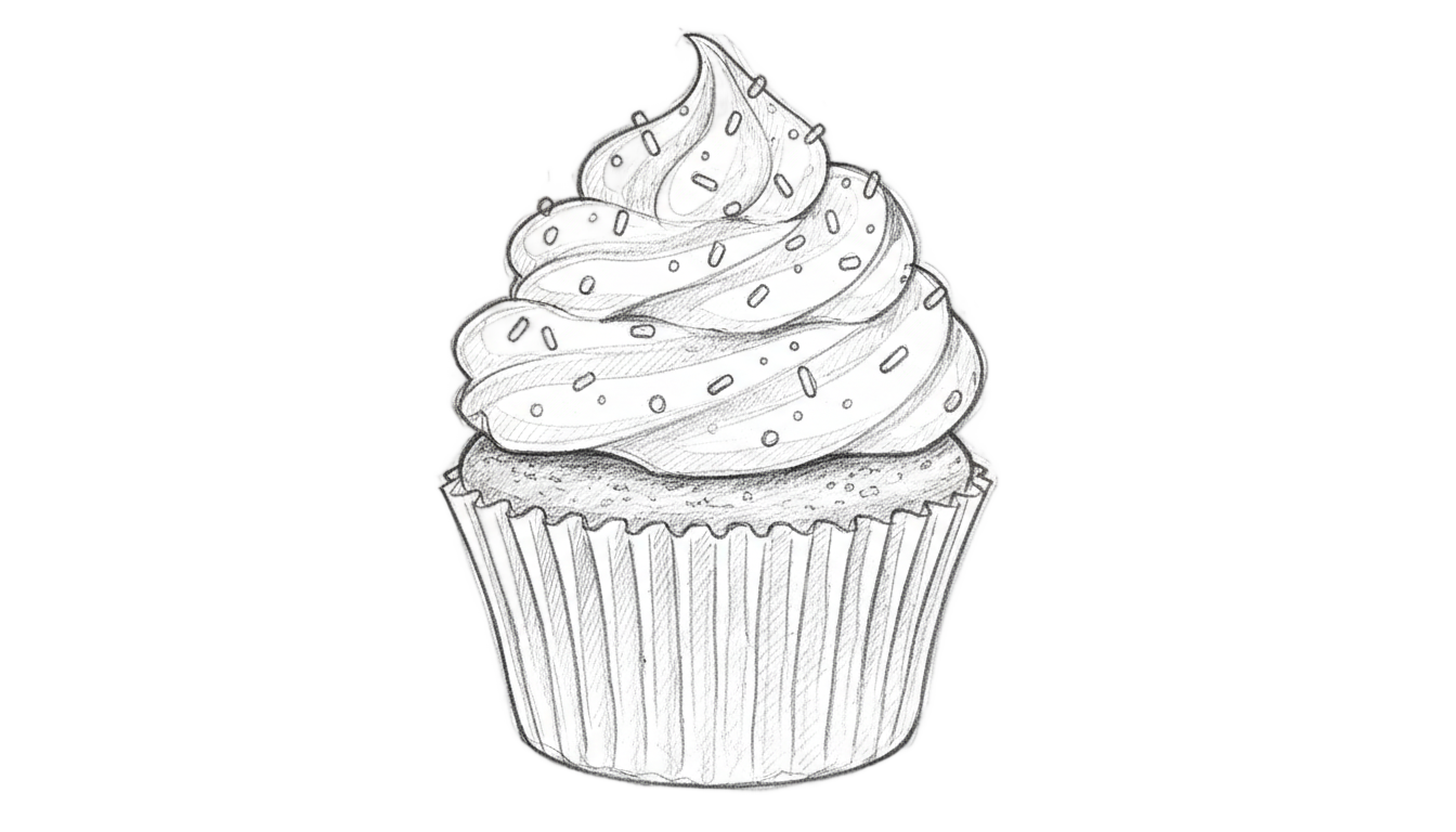 cupcake drawing png PNG transparent background