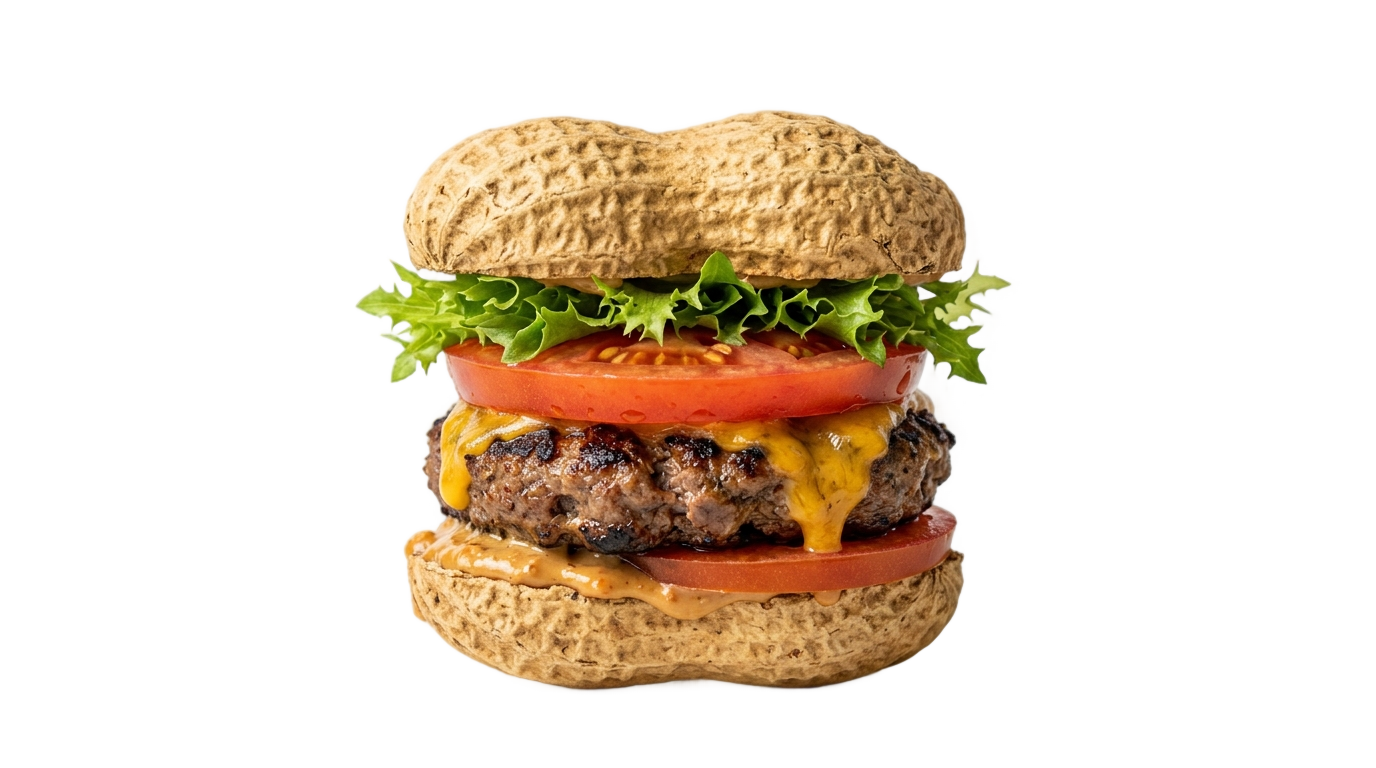 peanut burger png PNG transparent background