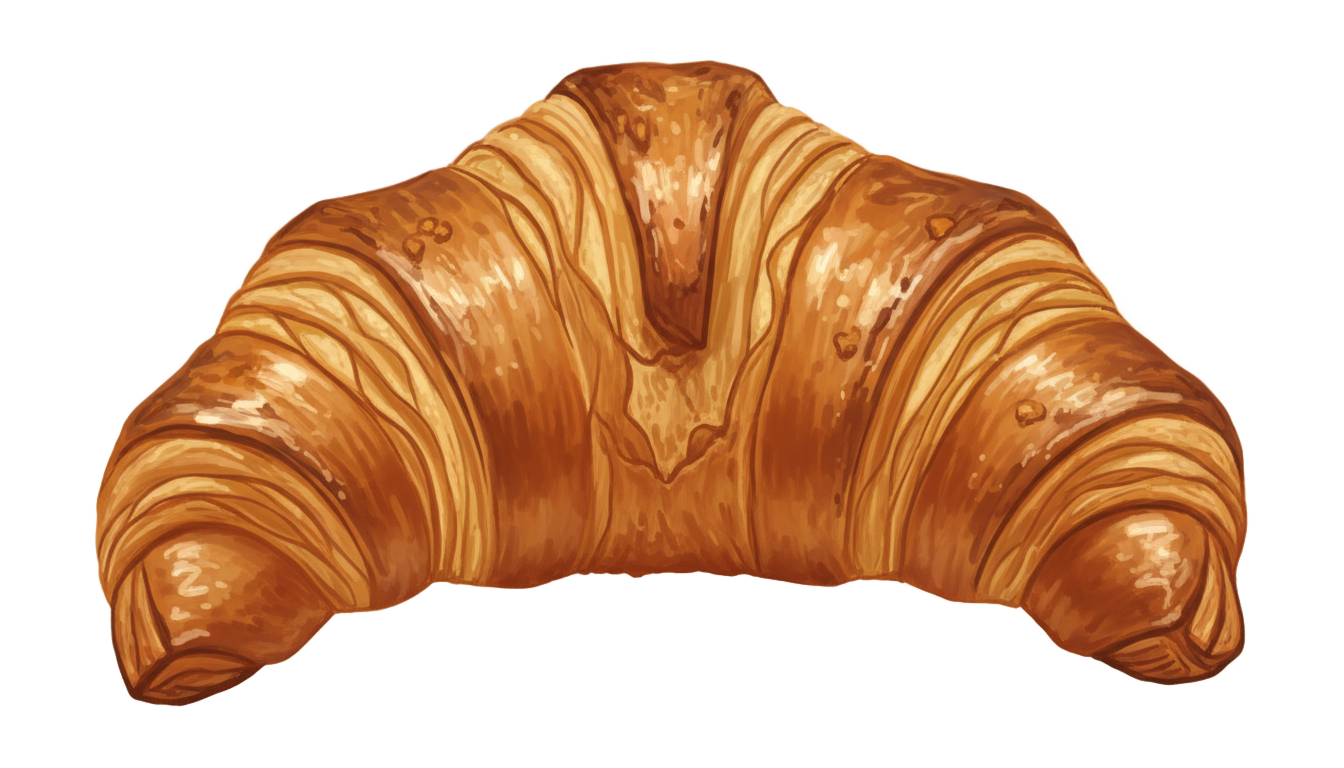 croissant dibujo png PNG transparent background