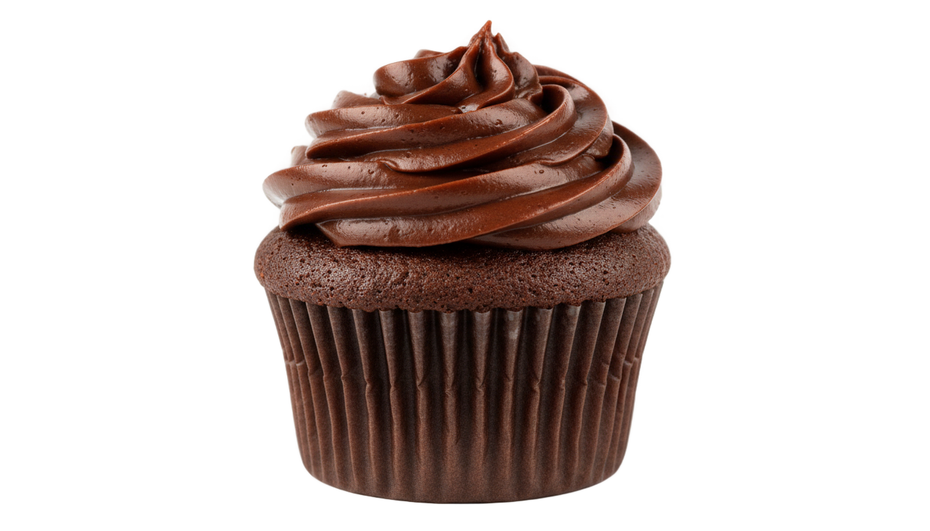 cupcake de chocolate png PNG transparent background