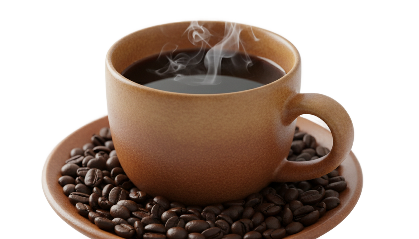 coffee cup with beans png PNG transparent background