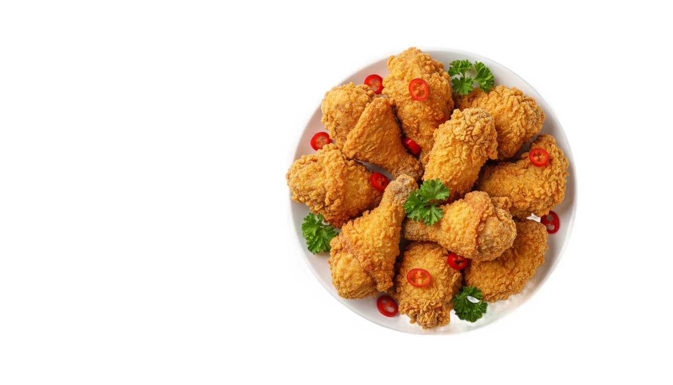fried chicken plate png PNG transparent background
