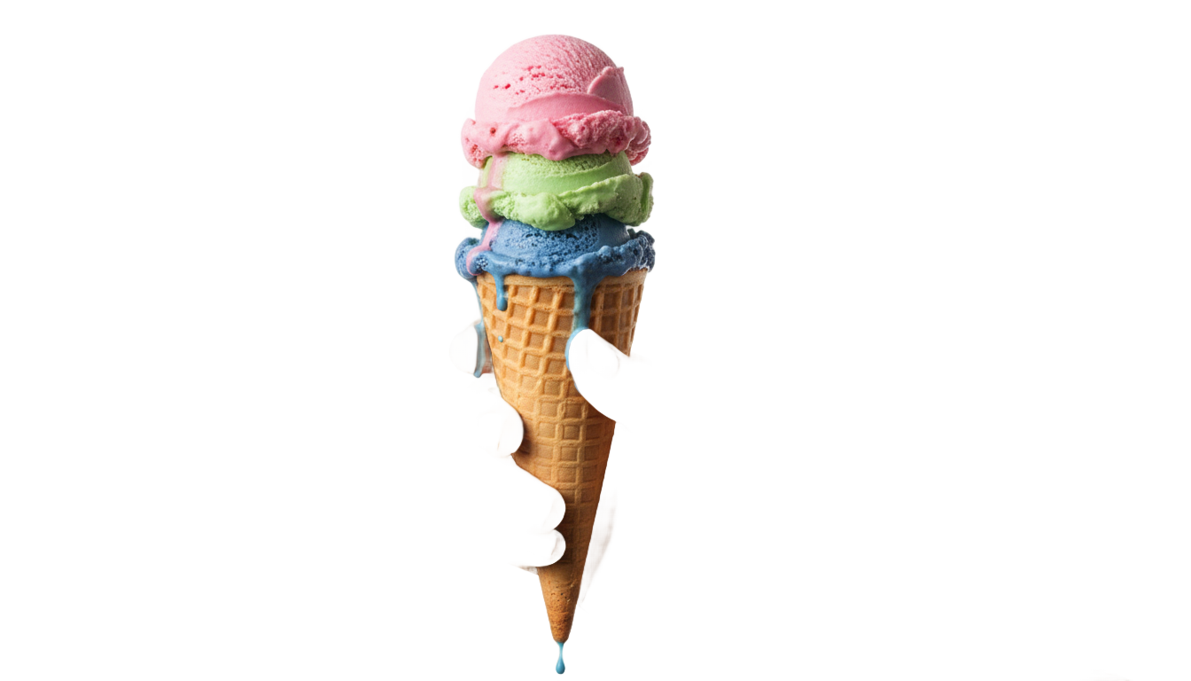 hand holding ice cream cone png PNG transparent background