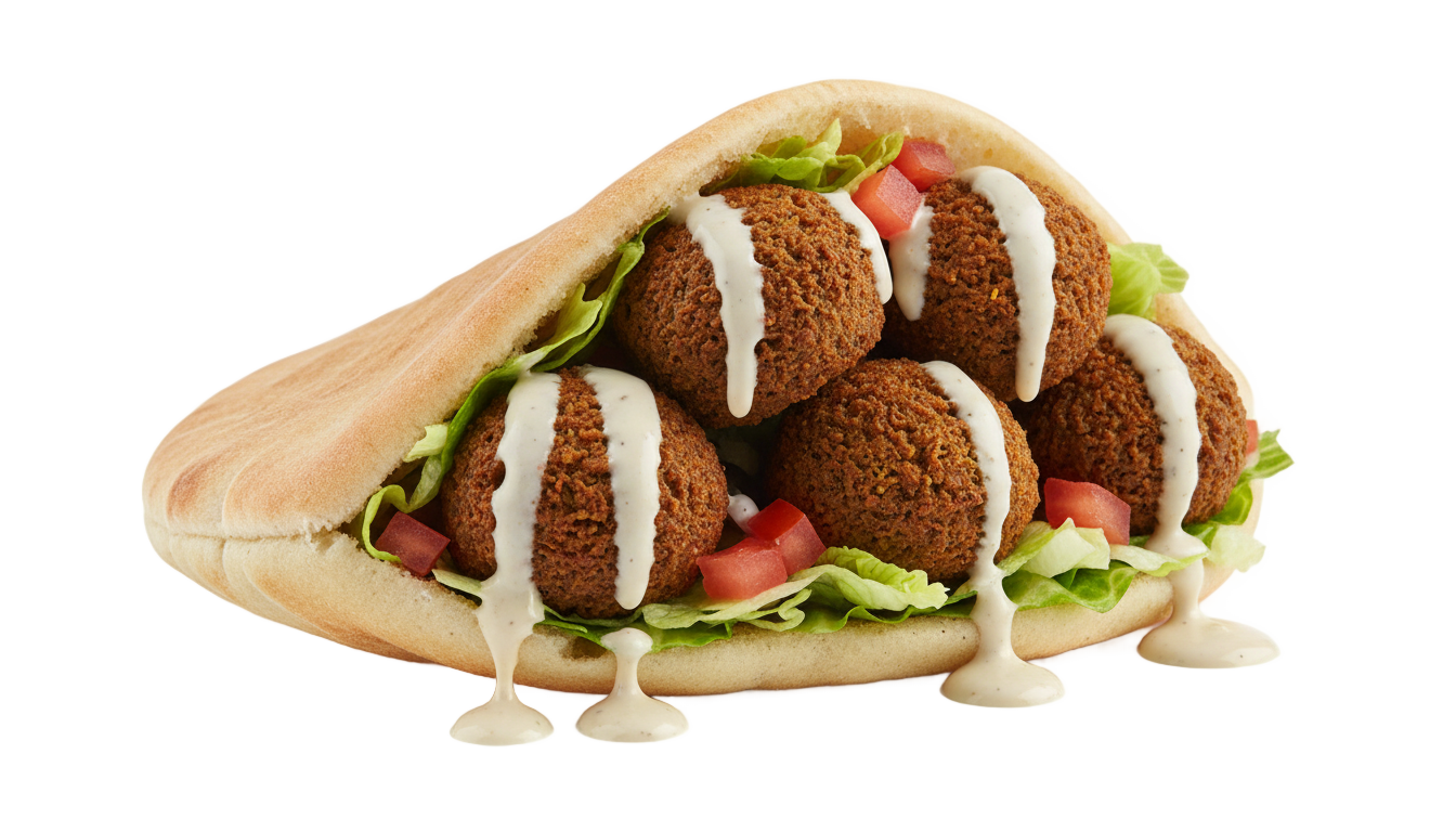 falafel sandwich png PNG transparent background