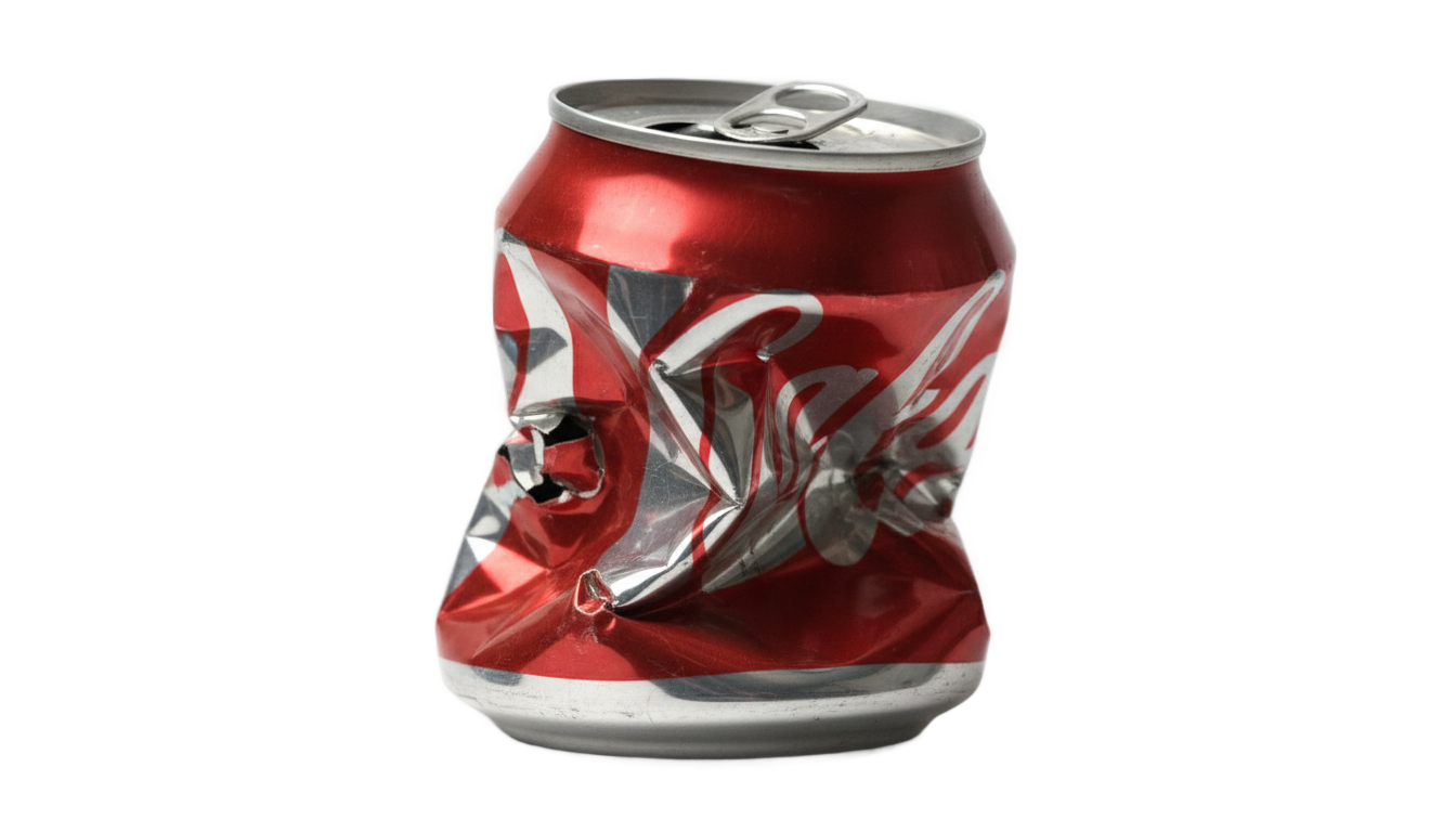 crushed soda can png PNG transparent background