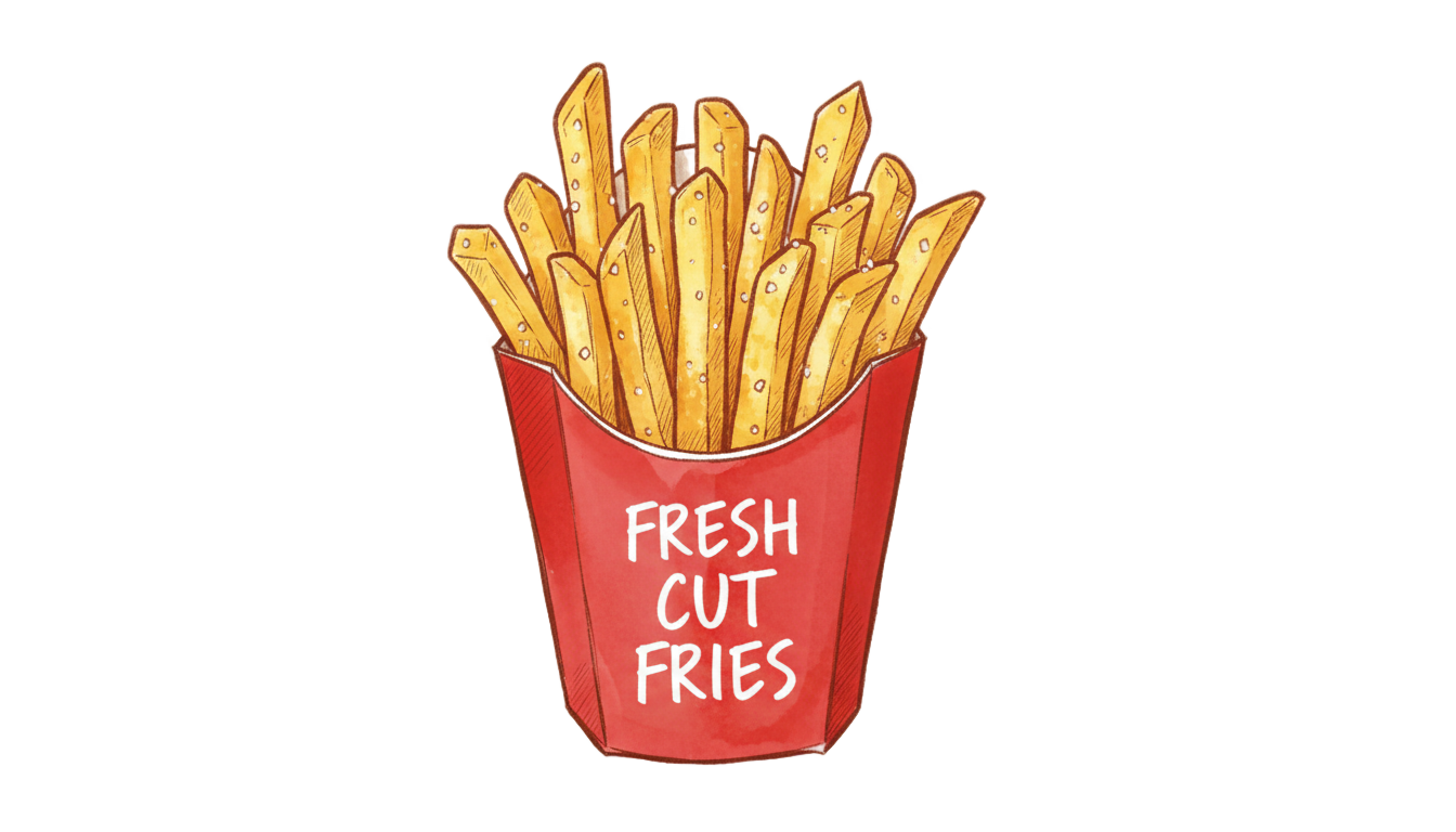 french fries illustration png PNG transparent background