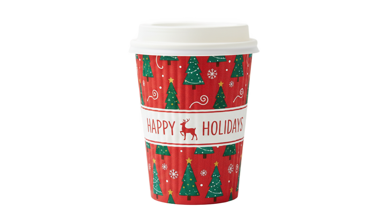 christmas coffee cup png PNG transparent background