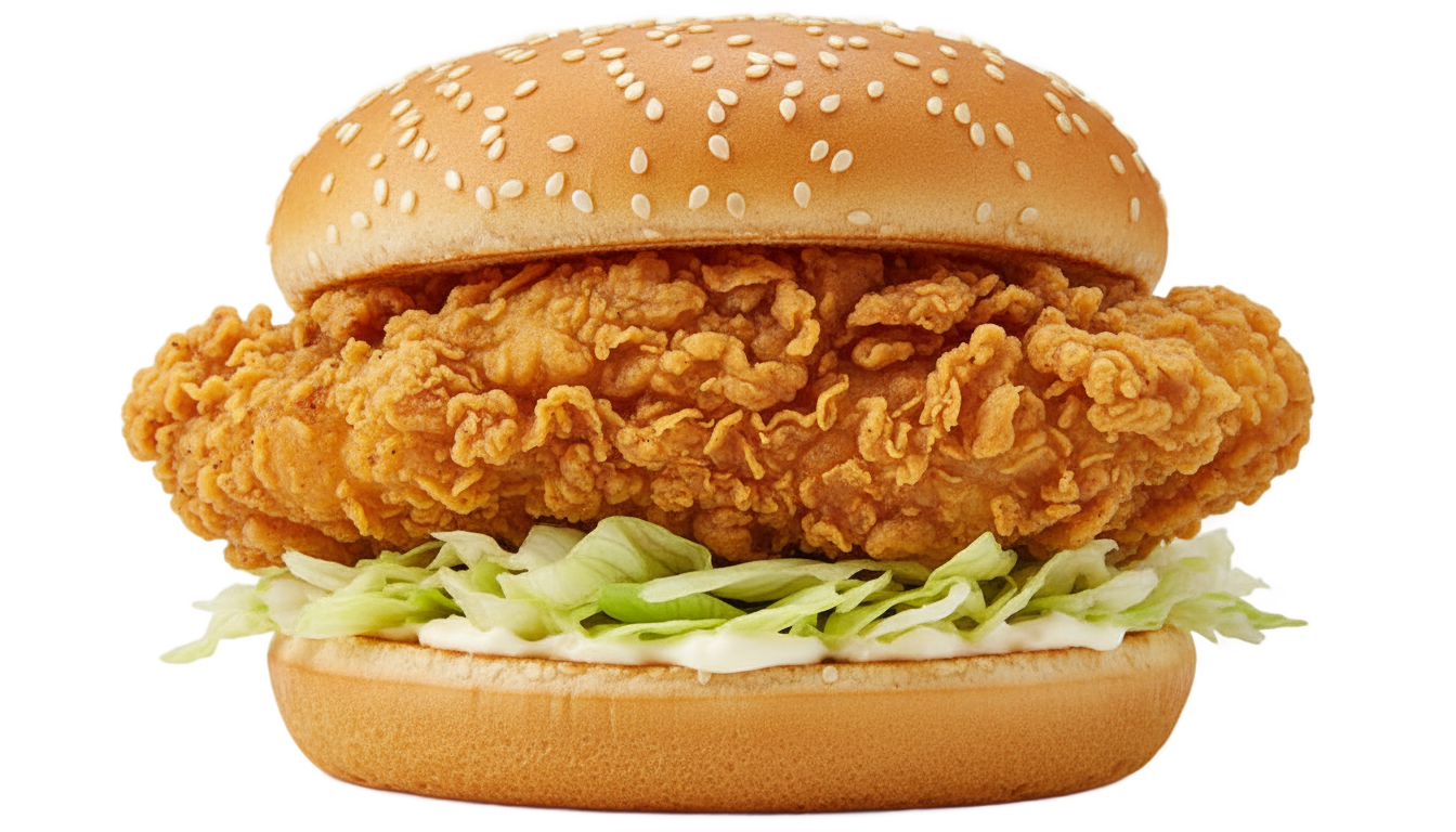 zinger sandwich png PNG transparent background