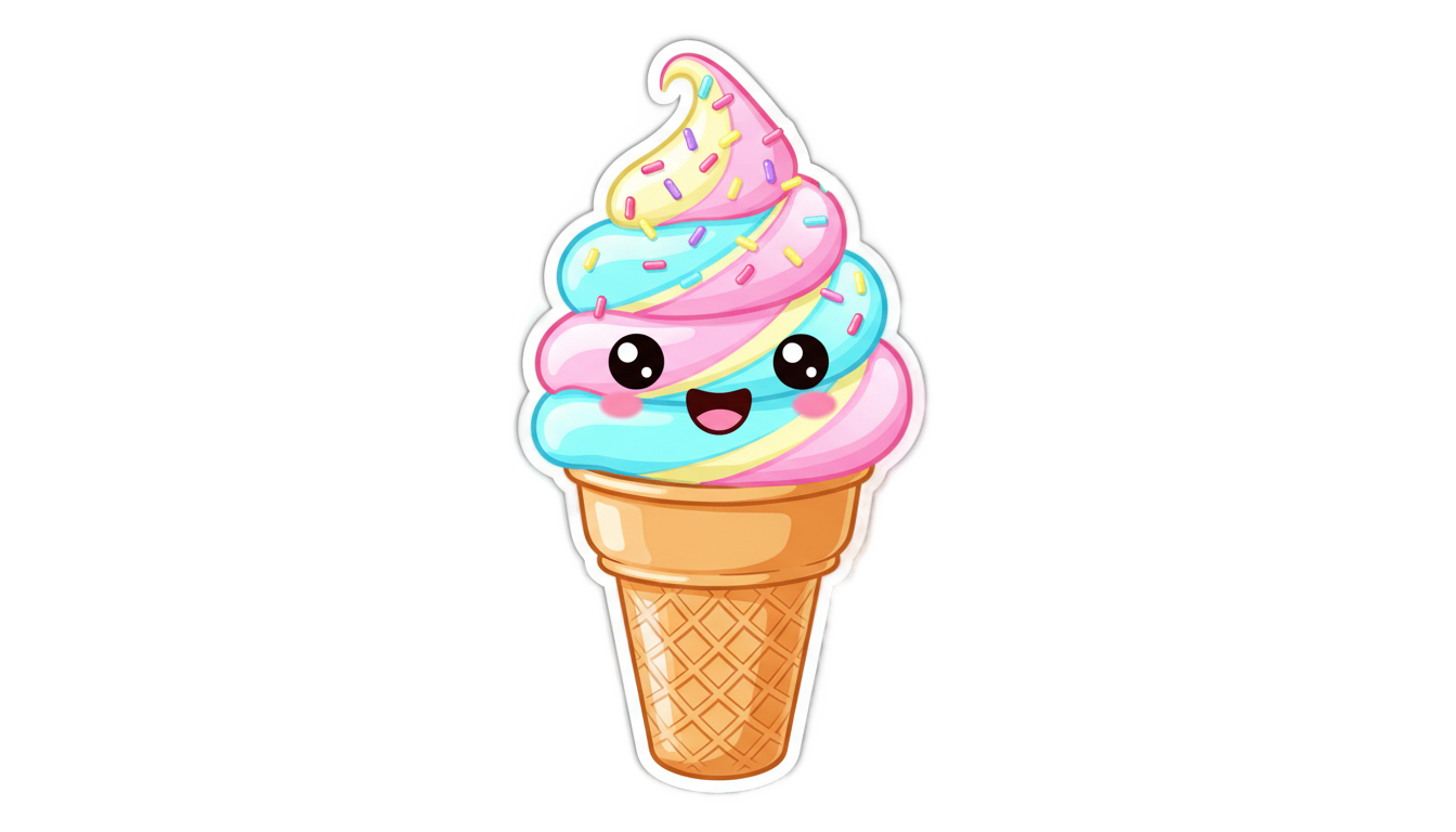 ice cream sticker png PNG transparent background