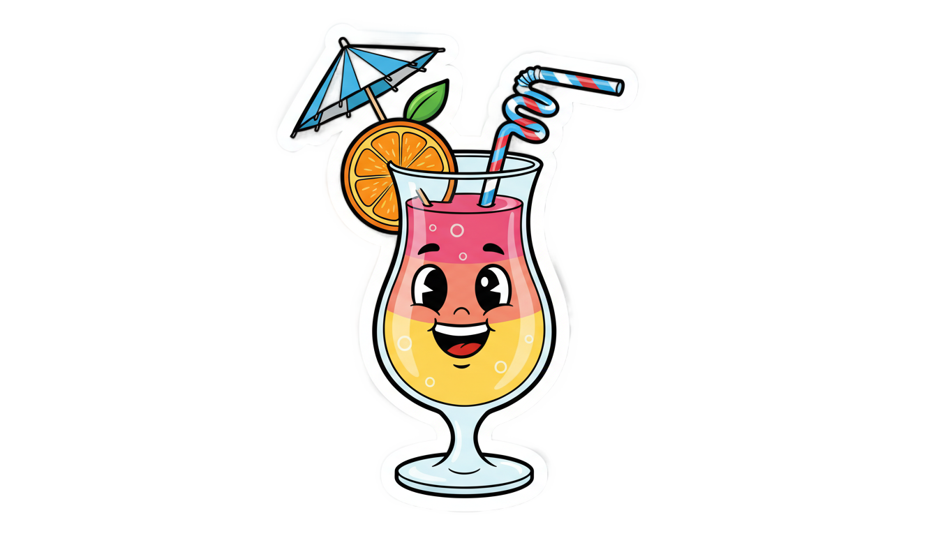cocktail cartoon png PNG transparent background