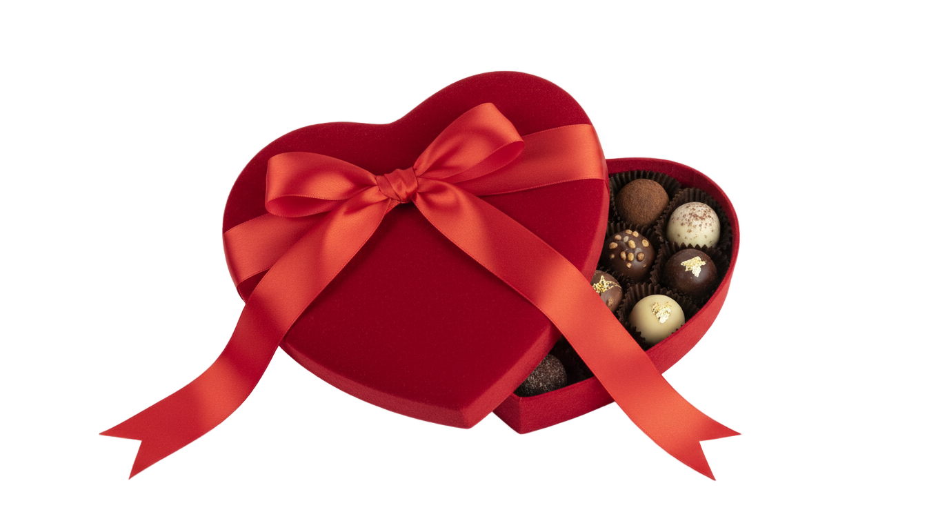 valentine chocolate box png PNG transparent background
