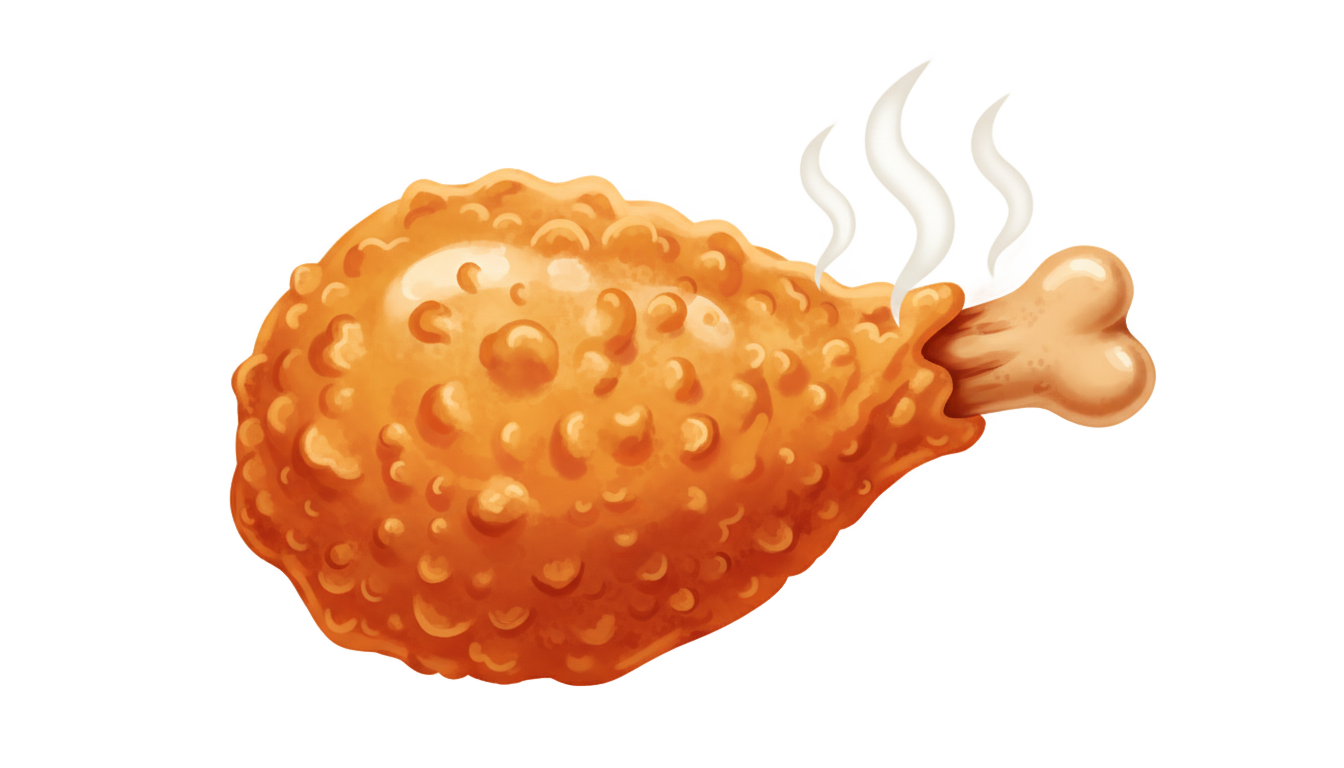 fried chicken emoji png PNG transparent background
