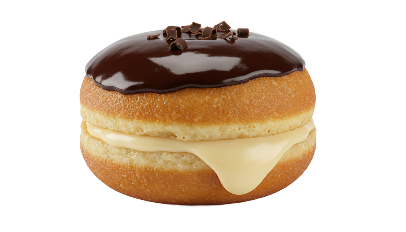 boston cream donut png PNG transparent background