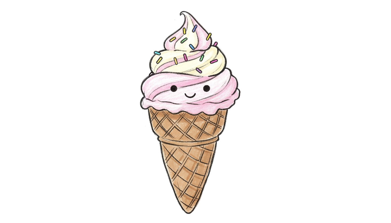 ice cream doodle png PNG transparent background