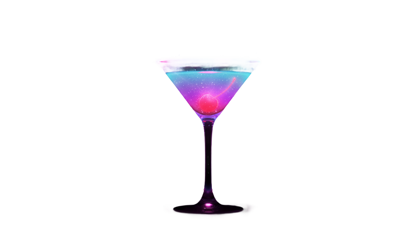 neon cocktail png PNG transparent background