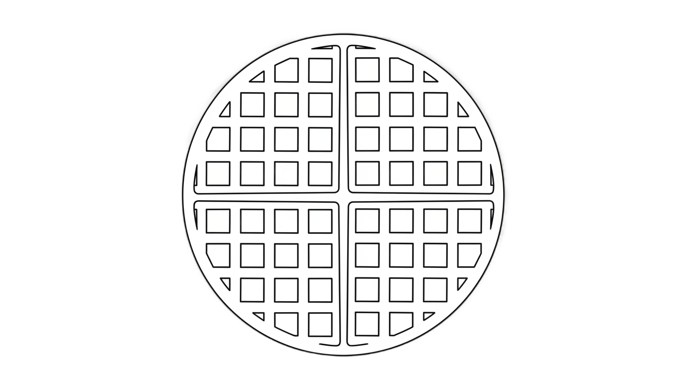 waffle outline png PNG transparent background
