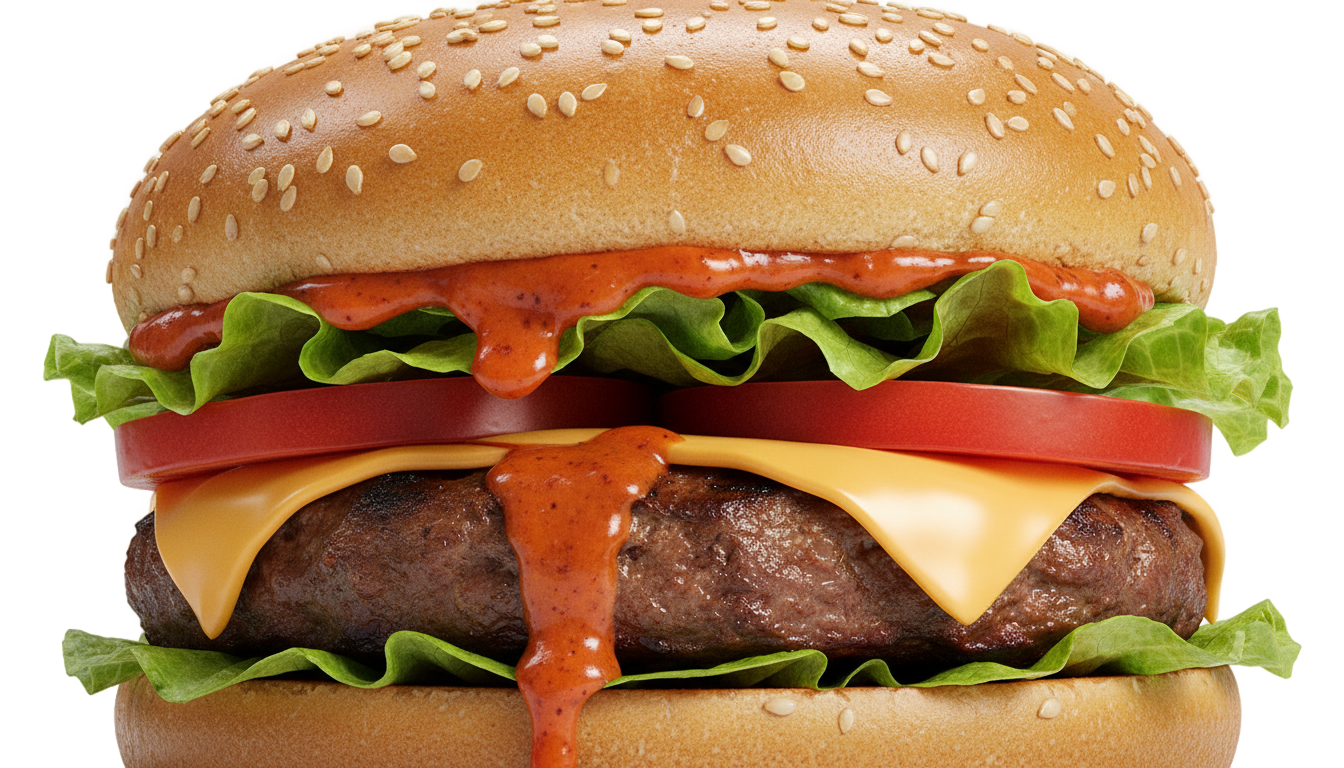 peri peri burger png PNG transparent background
