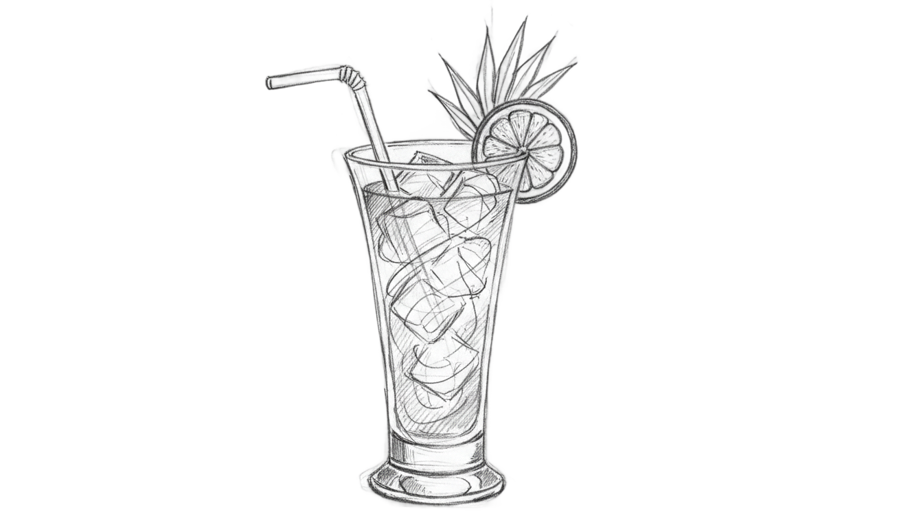cocktail sketch png PNG transparent background