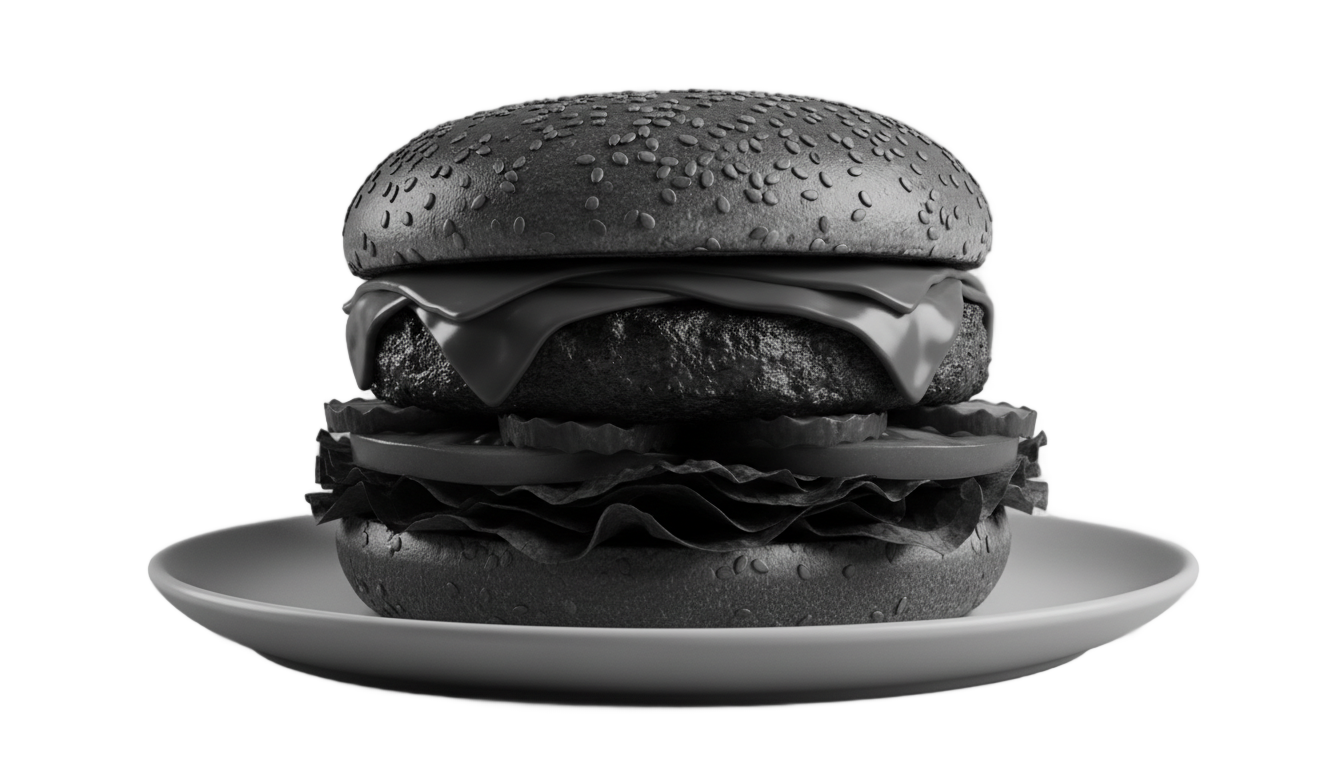 burger png black PNG transparent background
