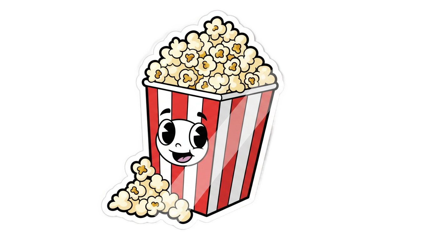 popcorn sticker png PNG transparent background