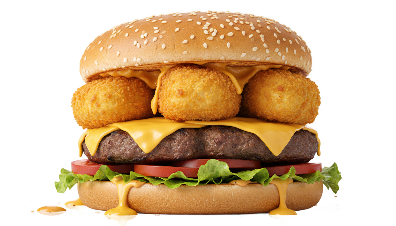 nuggets burger png PNG transparent background