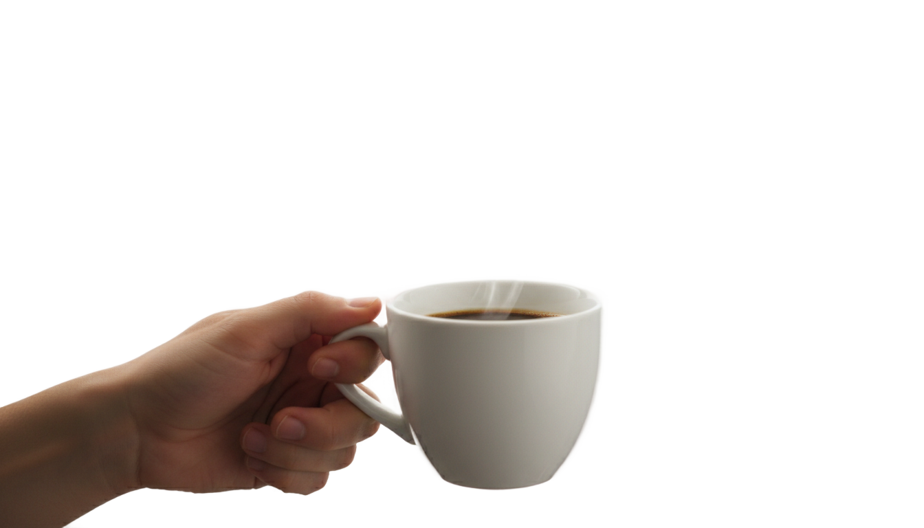 hand holding coffee cup png PNG transparent background