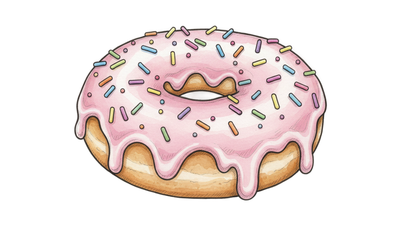 donut drawing png PNG transparent background
