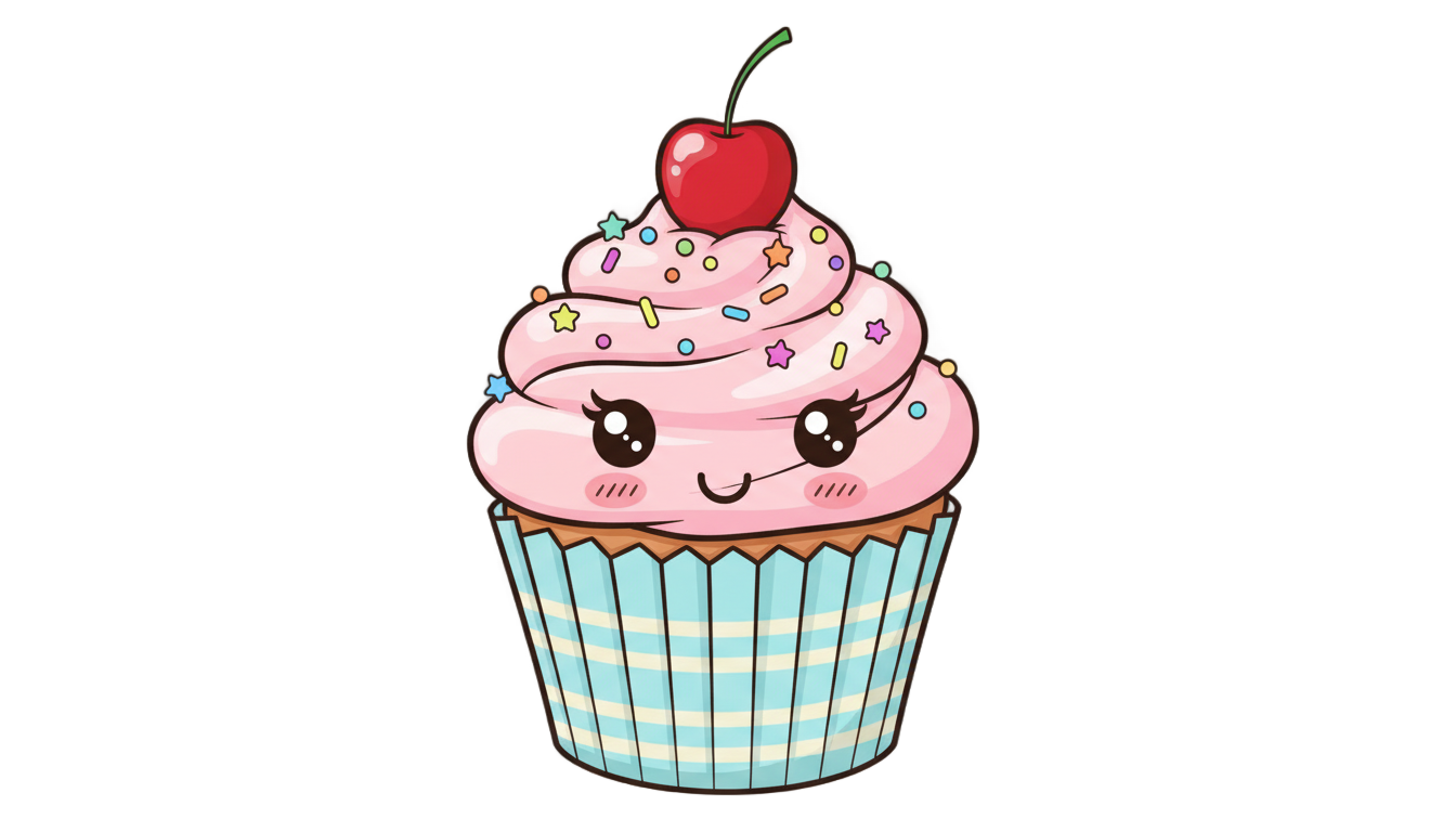 cute cupcake logo png PNG transparent background