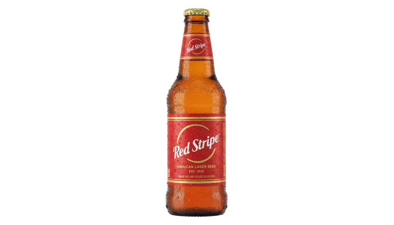 red stripe beer png PNG transparent background