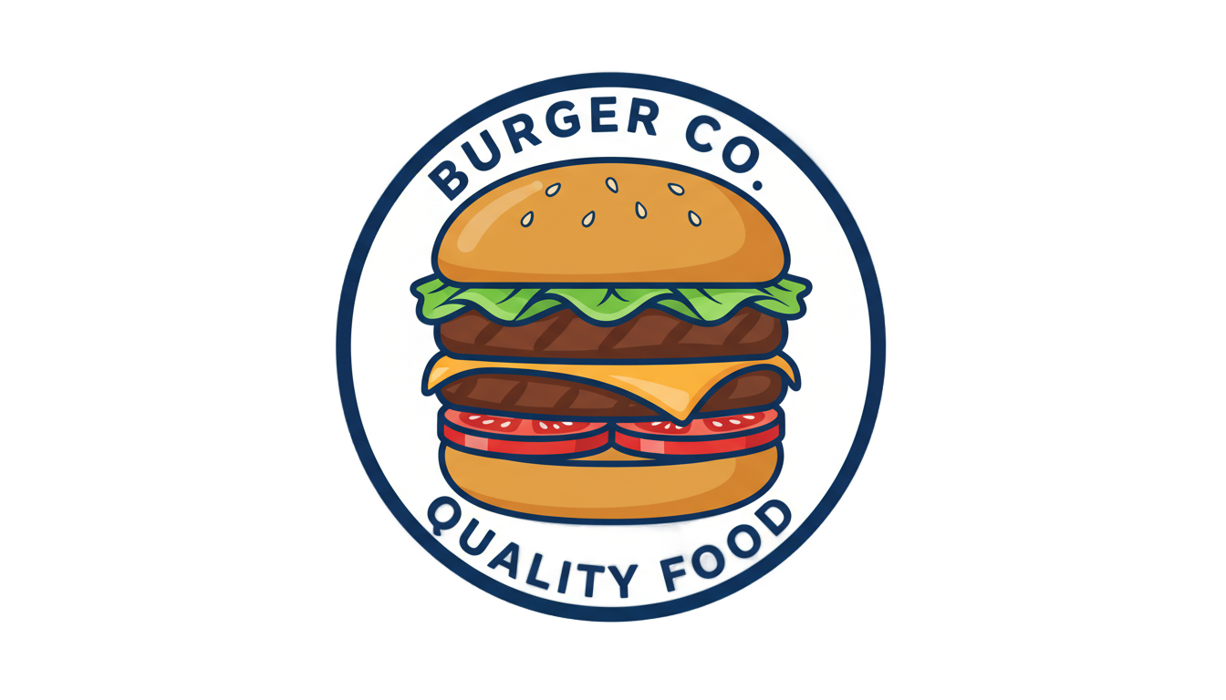burger company logo png PNG transparent background