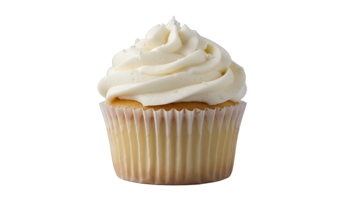 white cupcake png PNG transparent background
