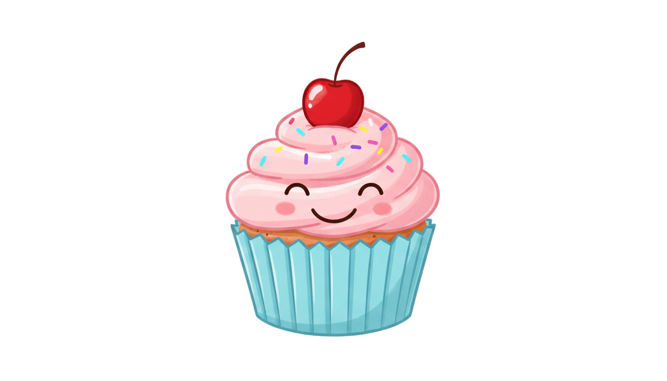 cute cupcake logo png PNG transparent background