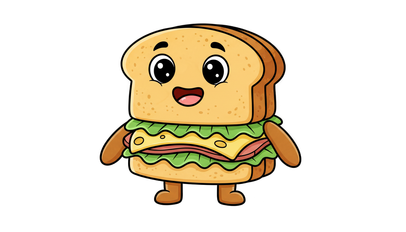 sandwich animado png PNG transparent background