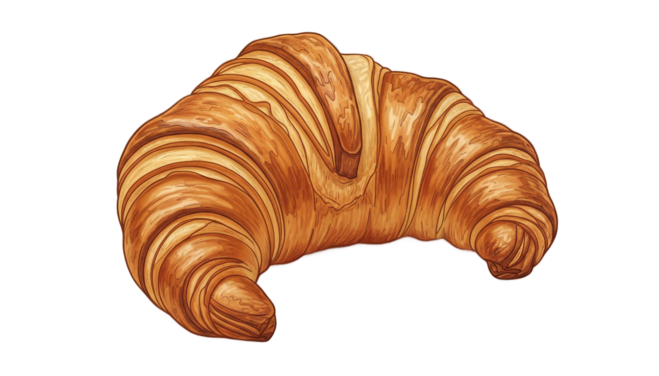 croissant dibujo png PNG transparent background