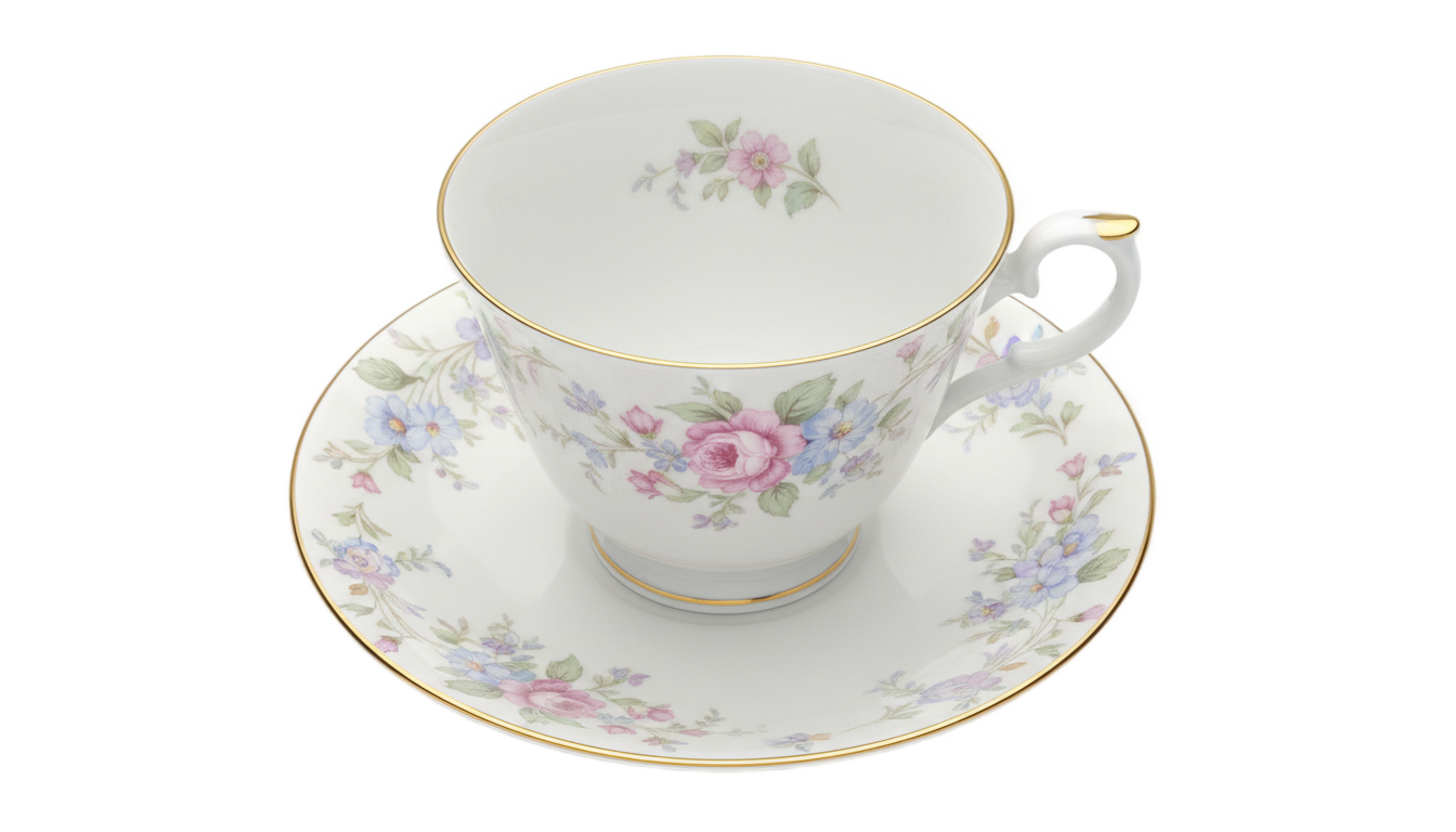 tea cup plate png PNG transparent background